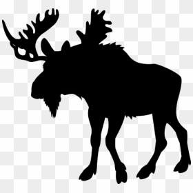 Clip Art Moose Deer Illustration Vector Graphics - Moose Silhouette Transparent Background, HD Png Download - moose silhouette png