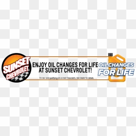 Oil Changes For Life At Sunset Chevrolet - Calligraphy, HD Png Download - oil change png