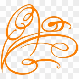 Orange Decorative Line Png - Decorative Orange Swirl Clip Art, Transparent Png - swirl line png