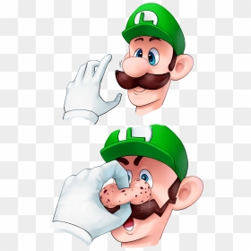 Cute Luigi Selfie - Cute Luigi Art, HD Png Download - luigi hat png