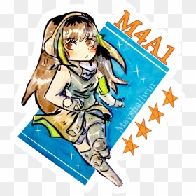 Cartoon, HD Png Download - m4a1 png