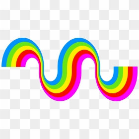 Transparent Swirly Line Clipart - Swirly Rainbow, HD Png Download - swirl line png