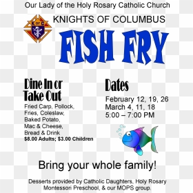 2016 Fish Fry 30wvxsfzv4u3mdpyorur62 - Poster, HD Png Download - knights of columbus logo png
