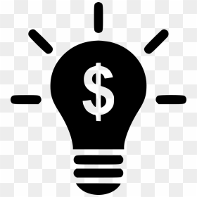 Transparent Light Bulb Idea Clipart - Money Light Bulb Png, Png Download - finance icon png