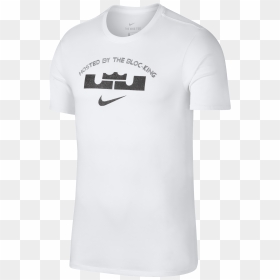 Nike Lebron James Block Party Dry Tee - White Gucci T Shirt Png, Transparent Png - lebron james logo png