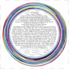 Rainbow Ketubah With Navi Text , Png Download - Circle, Transparent Png - navi png