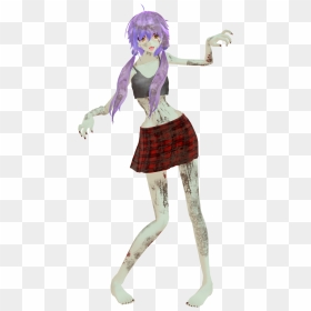 Png Zombie Girl - Mmd Zombie Girl Dl, Transparent Png - zombie girl png