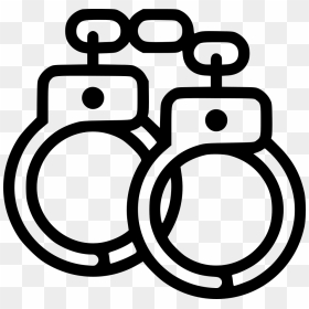 Handcuffs Clipart Gun - Black And White Handcuffs Clipart, HD Png ...