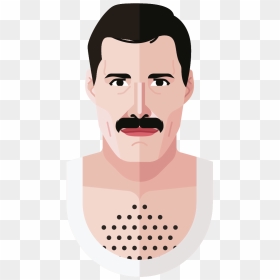 Freddie Mercury Transparent Facd, HD Png Download - freddie mercury png