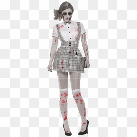 Transparent Zombie Girl Png - Scary School Girl Costume, Png Download - zombie girl png