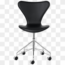 3117 Swivel Chair Front Upholstered Black Leather - Series 7 Office Chair, HD Png Download - office chair png