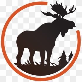 Forest Animal Stencils, HD Png Download - moose silhouette png