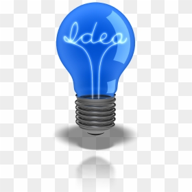 Light Bulb Idea Png Download - Blue Light Bulb Png, Transparent Png - light bulb idea png