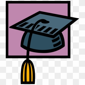 Vector Illustration Of Graduation Hat Mortarboard With - Clip Art, HD Png Download - birrete png