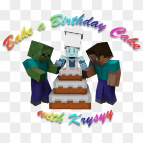 Cartoon, HD Png Download - minecraft cake png