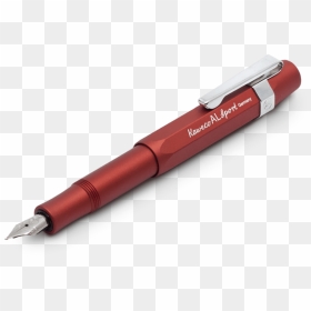 Kaweco Al Sport Fountain Pen In Deep Red - Writing, HD Png Download - ink pen png