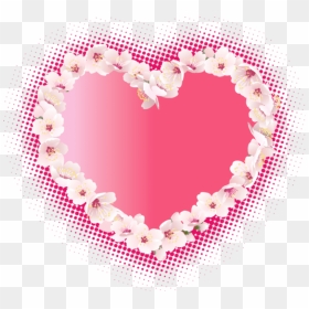 Free Png Pink Heart With Flowers Png - Pink Hearts And Flowers Clip Art, Transparent Png - pink hearts png