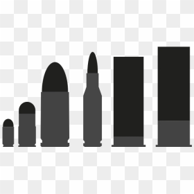 Silhouette Vector Illustration Of Set Of Bullets - Bullet Clip Art, HD Png Download - bullet shells png