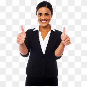 Women Pointing Thumbs Up - Woman Thumbs Up Png, Transparent Png - pointing png