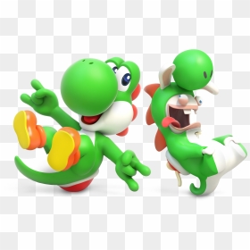 Mario Rabbids Kingdom Battle Rabbid Yoshi, HD Png Download - mario jumping png