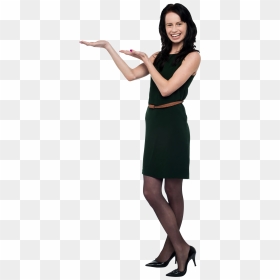 Women Pointing Left - Png Sexi Girl Dress Png, Transparent Png - pointing png