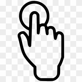 Touch Hand Svg Png - Finger Press Icon Png, Transparent Png - pointing png
