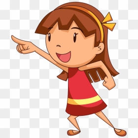Girl Pointing - Cartoon, HD Png Download - pointing png
