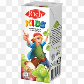 Beverages Rich Kids Apple And Grape 0,2 L ● Il Molino - Juice, HD Png Download - juice box png