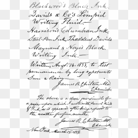 History Of Ink Endpiece - Handwriting, HD Png Download - ink pen png