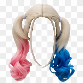 Piggytails Wig Harleyquinn Blonde Redandblue - Kids Harley Quinn Wig, HD Png Download - trump wig png