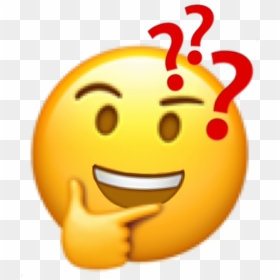 When You Don’t Really Get The Joke But Still Kinda - Thinking Emoji Apple, HD Png Download - question mark emoji png