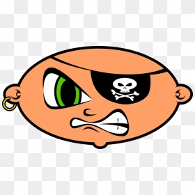 Mean Pirate Kid Clipart - Clipart Mean, HD Png Download - pirate eye patch png