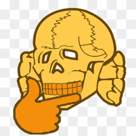 Thinking Emoji Skull Transparent, HD Png Download - think emoji png