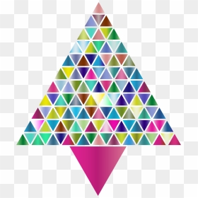 Prismatic Abstract Triangular Christmas Tree 3 Clip - Christmas Tree, HD Png Download - triangle pattern png