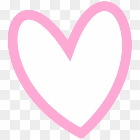 Slant Pink Heart Outline Clip Art At Clker - Small Pink Heart Outline, HD Png Download - pink hearts png