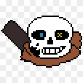 Undertale Sans Head Pixel Art, HD Png Download - vhv