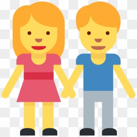 File - Twemoji2 1f46b - Svg - Emoji Hombre Y Mujer - People Holding Hands Emoji, HD Png Download - hombre png