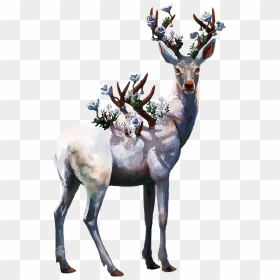Drawing Antlers Deer Antler - Deer Png Oil Paint, Transparent Png - deer antler png