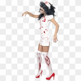 Zombie Nurse Costume, HD Png Download - zombie girl png