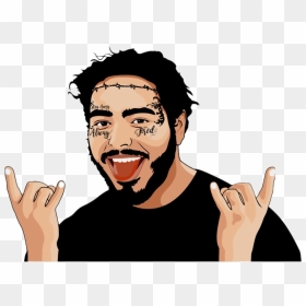 Post Malone Free Png Image - Post Malone Face Png, Transparent Png - tired png