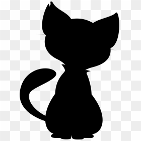 Black Cat Illustration Art Whiskers - Black Cat Art Simple, HD Png Download - whiskers png