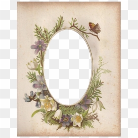 Vintage Floral Frame Png Photos - Victorian Vintage Oval Frame, Transparent Png - oval border png