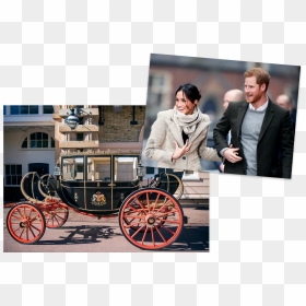 This Image May Contain Prince Harry Wheel Machine Human - Wedding Harry And Meghan Carriage, HD Png Download - carriage png