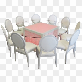 Mashrabiya Round Glass Dining Table With Dior Dining - Dining Room, HD Png Download - round table png