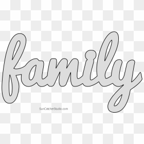 Pattern, Template, Stencil, Printable Word Art Design - Printable Coloring Pages Word Family, HD Png Download - family word art png