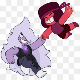Attack The Light Pink Purple Fictional Character Mammal - Steven Universe Ruby And Amethyst Fusion, HD Png Download - steven universe amethyst png