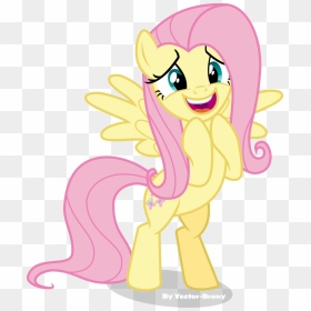 Vector-brony, Bipedal, Excited, Fluttershy, Happy, - Fluttershy Transparent Background, HD Png Download - fluttershy png