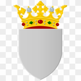 Silver Shield With Golden Crown - Crown On Shield, HD Png Download - golden crown png