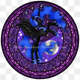 Nightmare Moon Vector , Png Download - Princess Celestia My Little Pony Stained Glass, Transparent Png - moon vector png