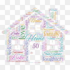 1 Sur 4 Personalised Word Art New Home Family House - Andrea, HD Png Download - family word art png
